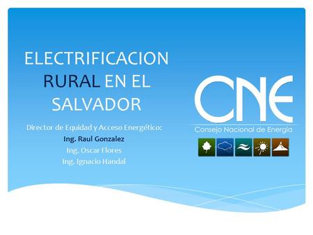 ELECTRIFICACION RURAL EN EL SALVADOR