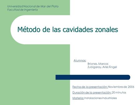 Método de las cavidades zonales
