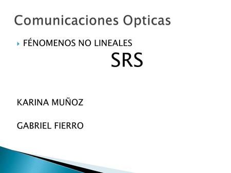Comunicaciones Opticas
