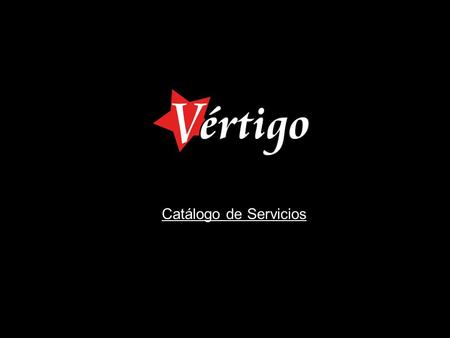 Catálogo de Servicios.