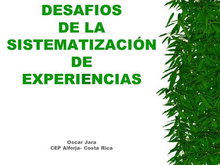 SISTEMATIZACIÓN: EXPERIENCIAS DE DE DATOS (Clasificación de
