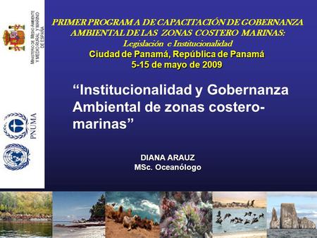 “Institucionalidad y Gobernanza Ambiental de zonas costero-marinas”