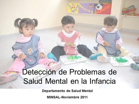 Detección de Problemas de Salud Mental en la Infancia