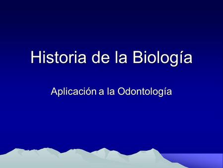 Historia de la Biología