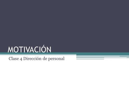 Clase 4 Dirección de personal