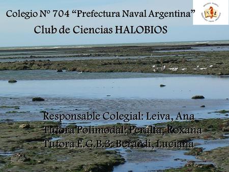 Responsable Colegial: Leiva, Ana Tutora Polimodal: Peralta, Roxana Tutora E.G.B.3: Berardi, Luciana Colegio Nº 704 “Prefectura Naval Argentina” Club de.