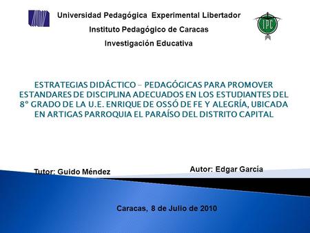 Universidad Pedagógica  Experimental Libertador