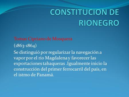 CONSTITUCION DE RIONEGRO