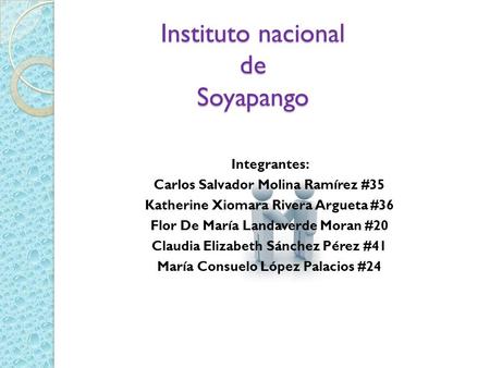 Instituto nacional de Soyapango