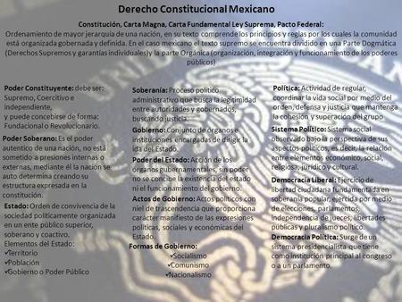 Derecho Constitucional Mexicano