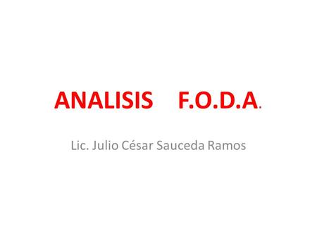 Lic. Julio César Sauceda Ramos