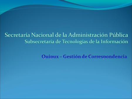 Secretaría Nacional de la Administración Pública