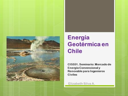 Energía Geotérmica en Chile