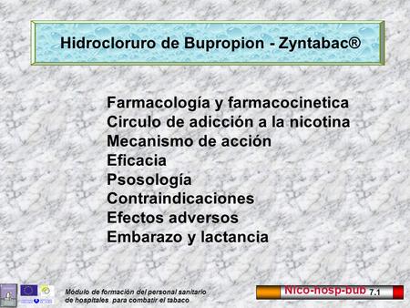 Hidrocloruro de Bupropion - Zyntabac®