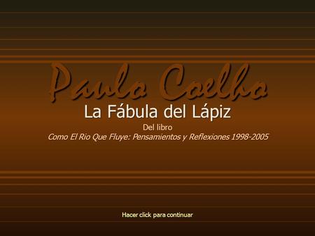 Paulo Coelho La Fábula del Lápiz Del libro