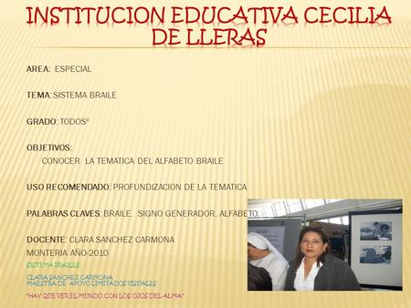 INSTITUCION EDUCATIVA CECILIA DE LLERAS