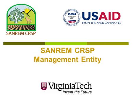 SANREM CRSP Management Entity