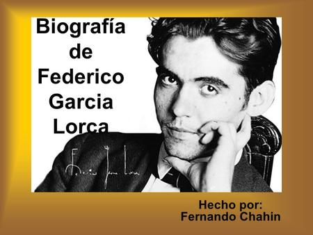Biografía de Federico Garcia Lorca