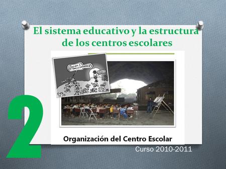 El sistema educativo y la estructura de los centros escolares Curso 2010-2011 2.