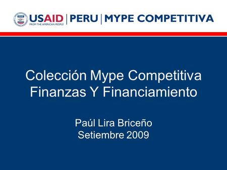 Colección Mype Competitiva Finanzas Y Financiamiento