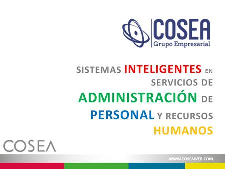 Sistemas inteligentes en servicios de administración de personal y recursos humanos WWW.COSEAWEB.COM.