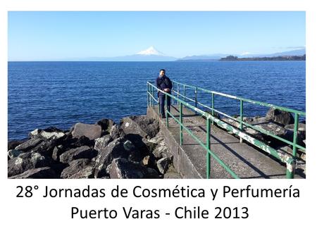 28° Jornadas de Cosmética y Perfumería Puerto Varas - Chile 2013.