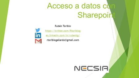 Acceso a datos con Sharepoint