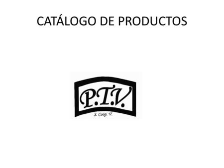 CATÁLOGO DE PRODUCTOS.