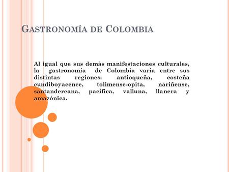 Gastronomía de Colombia