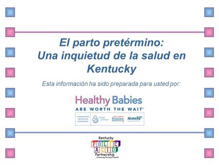 El parto pretérmino: Una inquietud de la salud en Kentucky