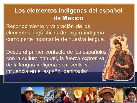 Los elementos indígenas del español