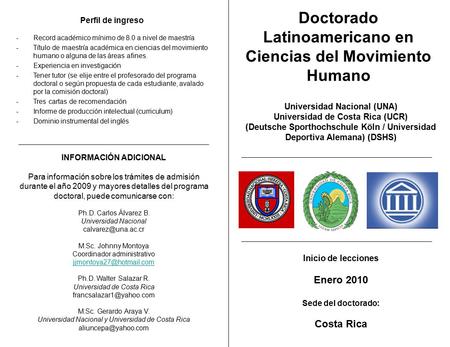 Doctorado Latinoamericano en Ciencias del Movimiento Humano