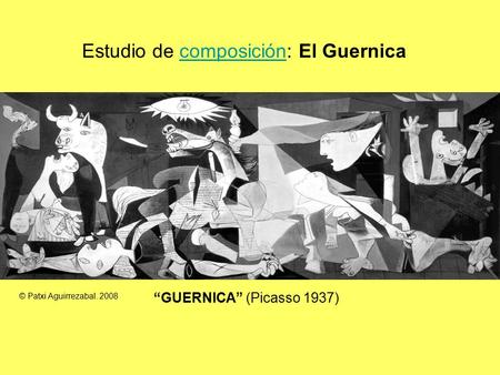 Estudio de composición: El Guernica