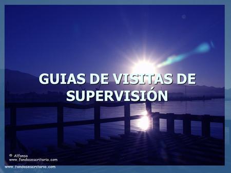 GUIAS DE VISITAS DE SUPERVISIÓN