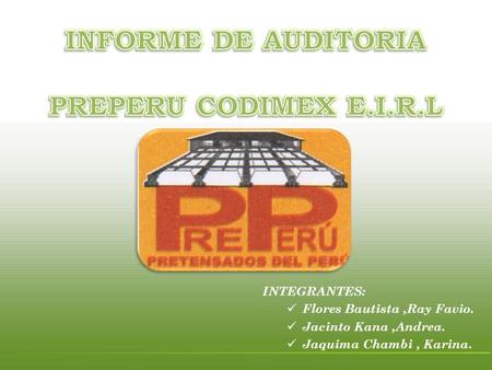 INFORME DE AUDITORIA PREPERU CODIMEX E.I.R.L