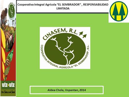 Cooperativa Integral Agrícola “EL SEMBRADOR”, RESPONSABILIDAD LIMITADA Aldea Chola, Uspantan, 2014.
