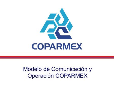 Modelo de Comunicación y Operación COPARMEX. Agenda  Introducción  Plan de trabajo y avances  Definición de próximos pasos.