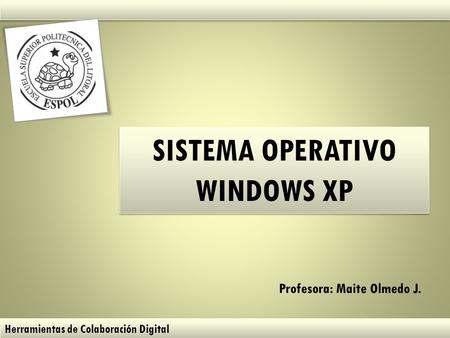 SISTEMA OPERATIVO WINDOWS XP