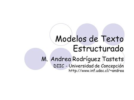 Modelos de Texto Estructurado M