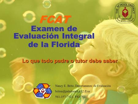 FCAT Examen de Evaluación Integral de la Florida