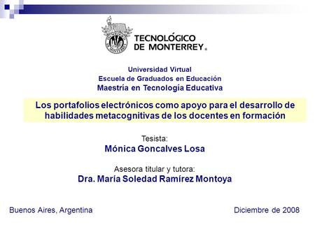 Dra. María Soledad Ramírez Montoya