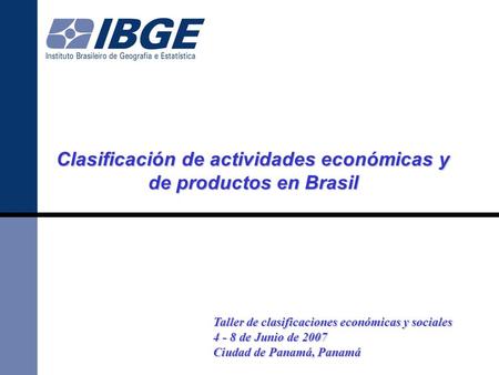 Clasificación de actividades económicas y de productos en Brasil