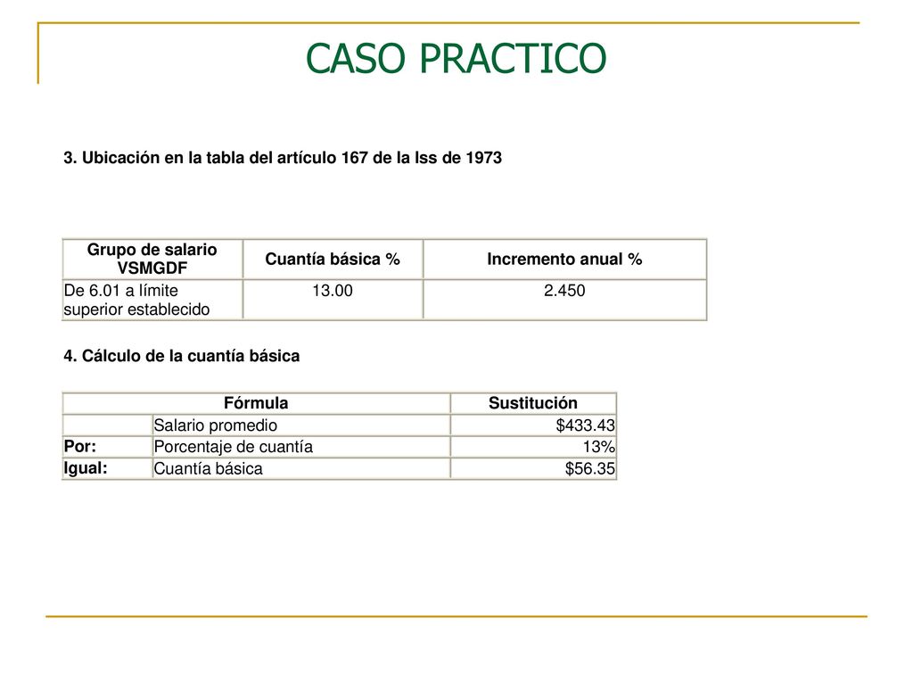 Caso Practico Pension Ley 1973 | pensiones del seguro social ppt descargar Caso Practico Pension Ley 1973 | pensiones del seguro social ppt descargar