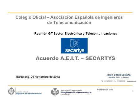 Reunión GT Sector Electrónica y Telecomunicaciones