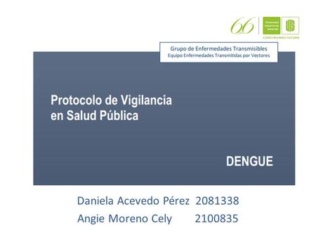 Protocolo de Vigilancia en Salud Pública - DENGUE
