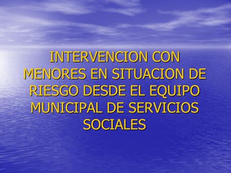 EQUIPO MUNICIPAL DE SERVICIOS SOCIALES