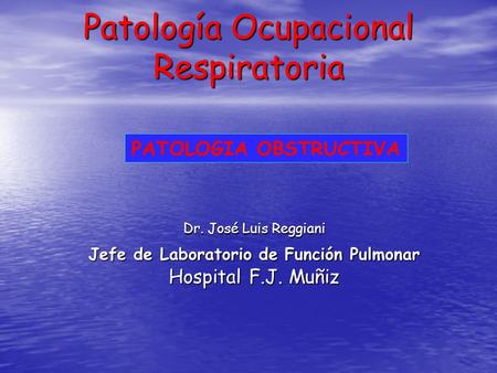 Patología Ocupacional Respiratoria