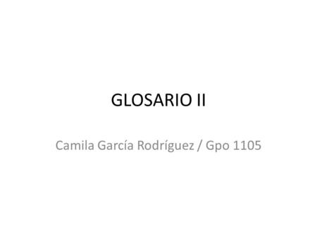 Camila García Rodríguez / Gpo 1105