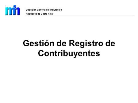 Gestión de Registro de Contribuyentes
