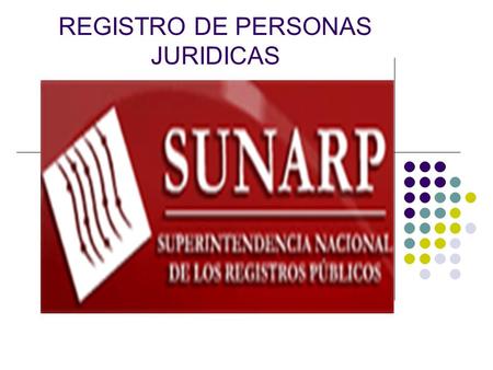 REGISTRO DE PERSONAS JURIDICAS